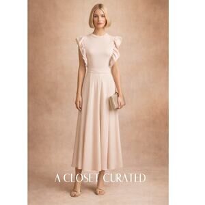 Co. Ruffle Maxi Dress XS Pink